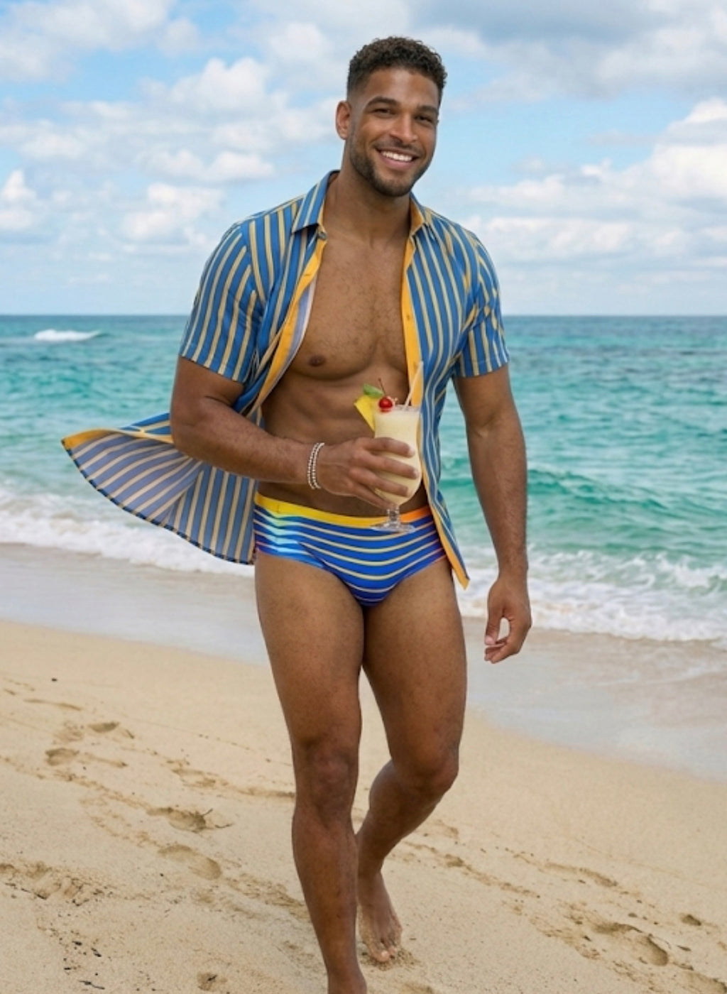 Sub-Emperor Pinstripe SS- Shirt