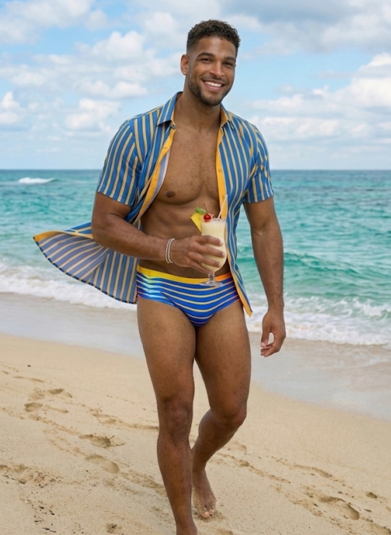 Sub-Emperor Pinstripe SS- Shirt