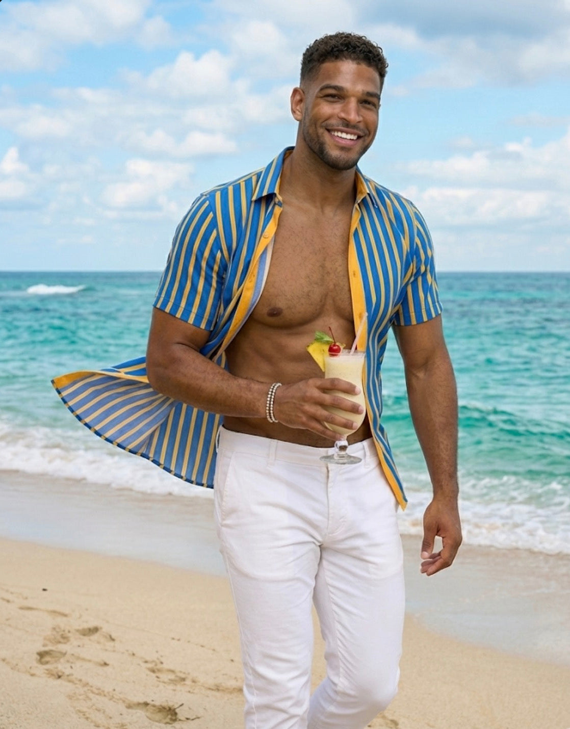 Sub-Emperor Pinstripe SS- Shirt